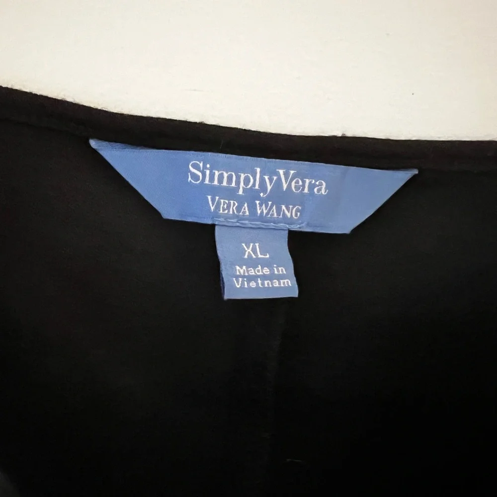 Simply Vera Vera Wang Black Floral Midi Dress